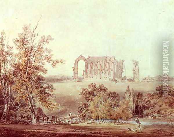 Malmesbury Abbey Oil Painting - Joseph Mallord William Turner