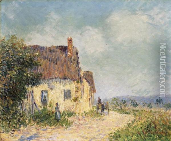 La Maison Blanche A Saint-cyr-du-vaudreuil Oil Painting - Gustave Loiseau