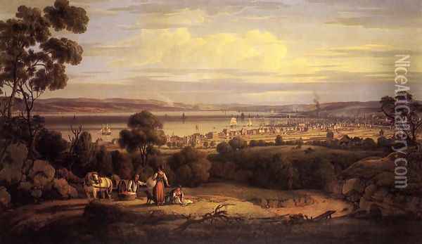 View of Greenock, Scotland Oil Painting - Robert Salmon