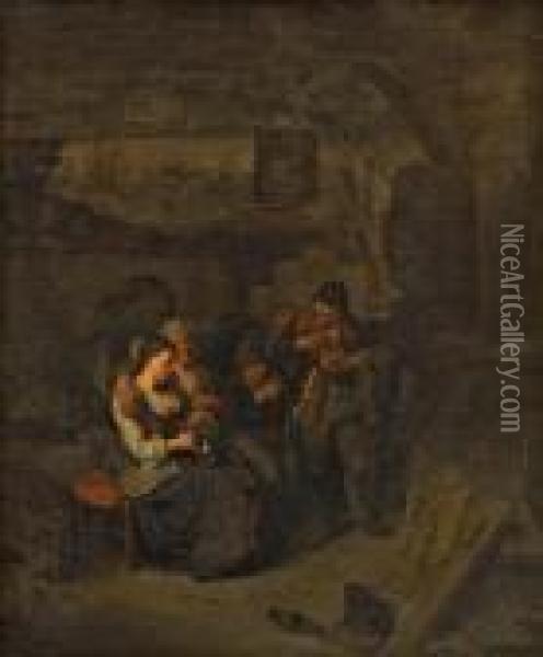 In Der Schenke Oil Painting - Cornelis (Pietersz.) Bega