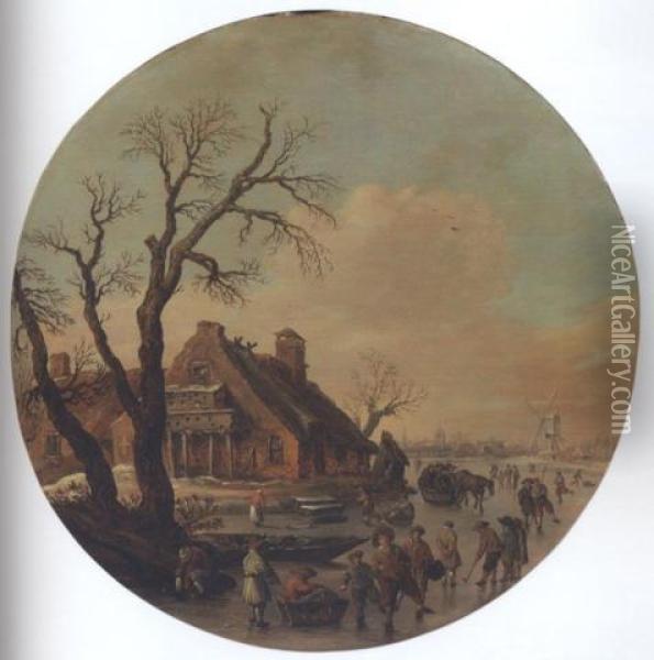 Winter Landscape Oil Painting - Jan van Goyen