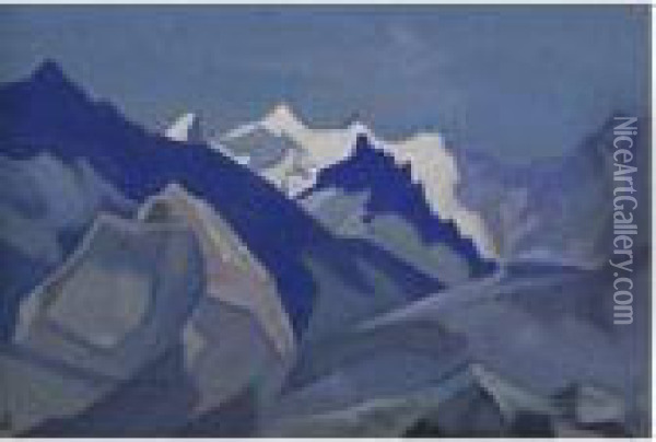 Sasser Pass Oil Painting - Nicolaj Konstantinov Roerich