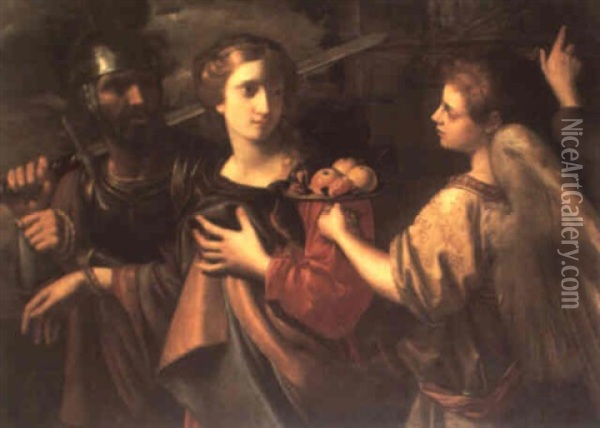 Santa Dorotea Oil Painting - Emilio Savonanzi