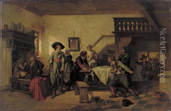 The Cheat Oil Painting - Herman Frederik Carel ten Kate