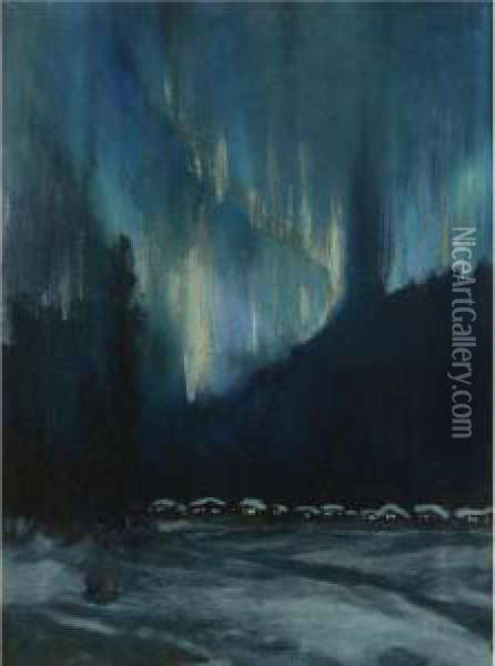 The Northern Lights Oil Painting - Sidney Laurence