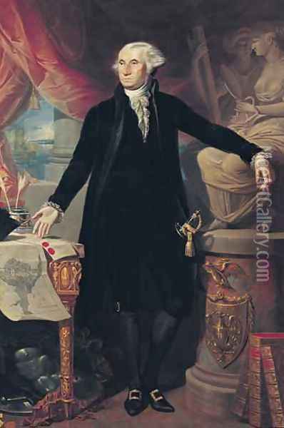 Portrait of George Washington, 1796 Oil Painting - Jose Perovani