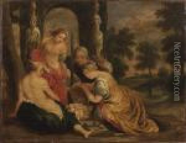 Moise Sauve Des Eaux Oil Painting - Peter Paul Rubens