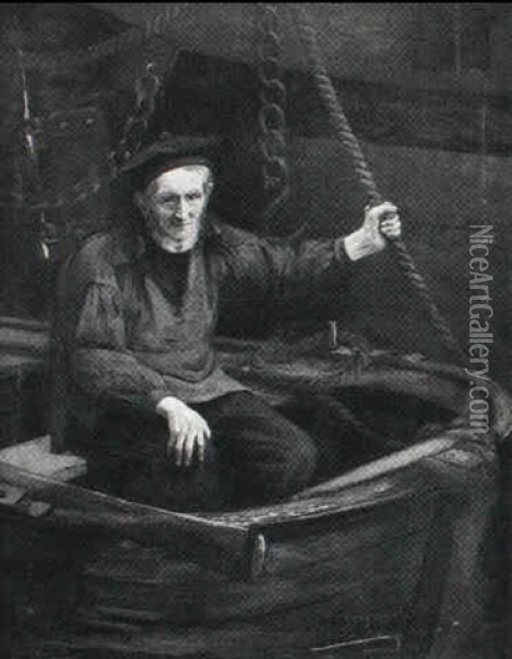 Fisker I Sin Bad Oil Painting - Hermann Pabst