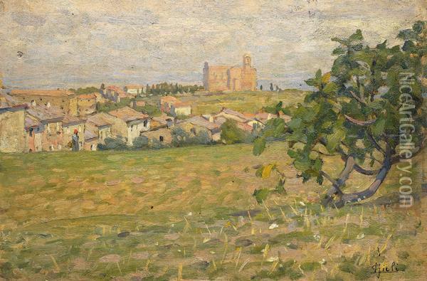 Paesaggio Senese Oil Painting - Luigi Gioli
