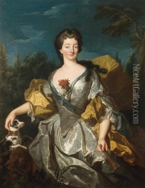 Portrait D'une Dame De Qualite Oil Painting - Martin van Meytens the Younger