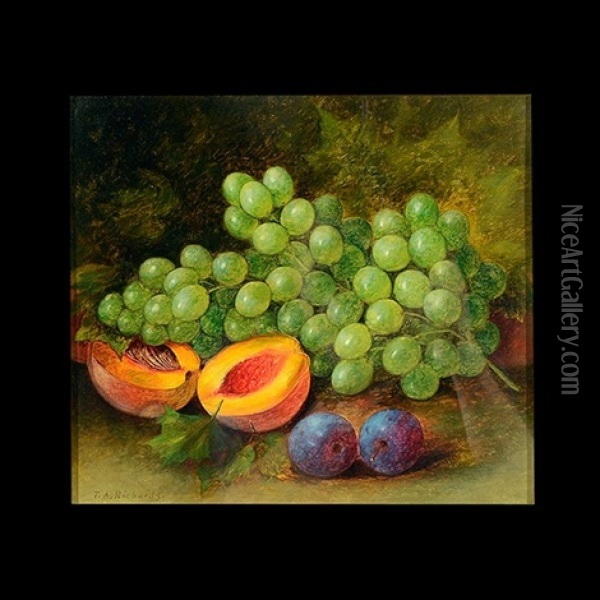 Still Life With Fruit Oil Painting - Thomas Addison Richards