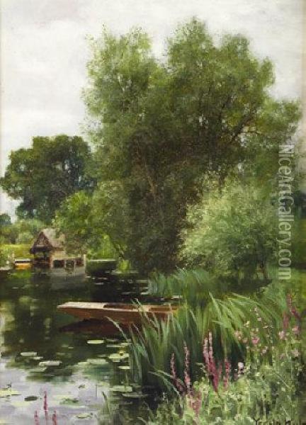 The Boat House Oil Painting - Henry John Yeend King