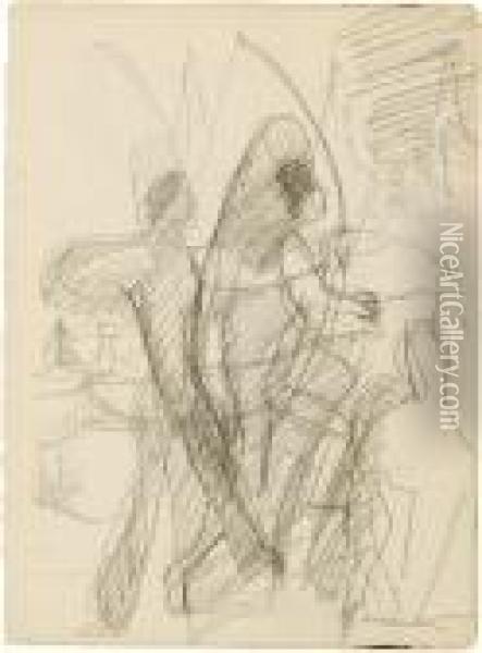 Bogenschutzen Oil Painting - Ernst Ludwig Kirchner