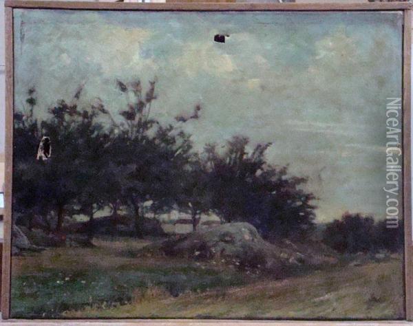 Paysage, La Prairie Oil Painting - Leon Pierre Ducaruge