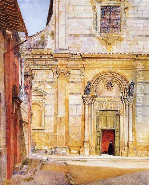 The Church of San Giovanni, Luca Oil Painting - Henry Roderick Newman