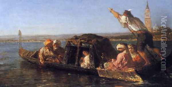 On the Venetian Lagoon Oil Painting - Felix Ziem