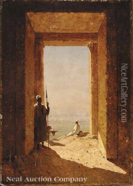 The Tombs Of Beni Hassan, Egypt Oil Painting - Louis Auguste Girardot
