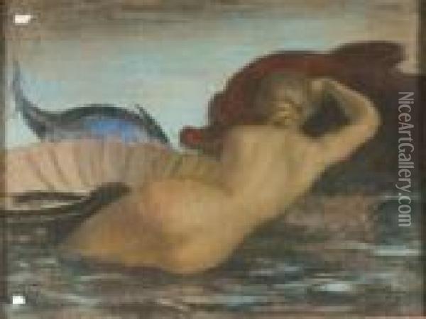 Venus Sortant Des Eaux Oil Painting - Emile Rene Menard