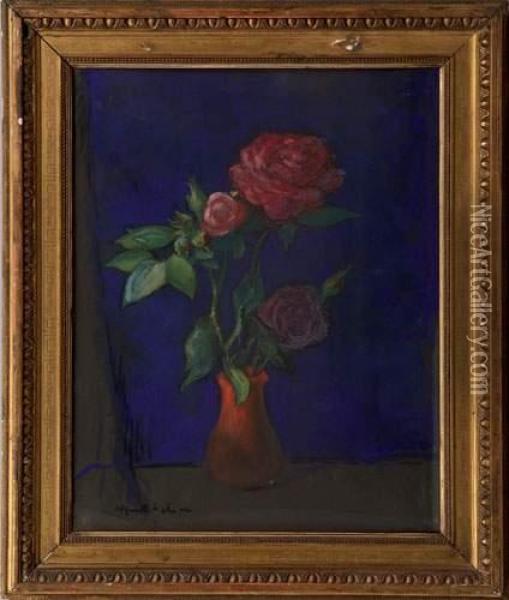  Bouquet De Fleurs  Oil Painting - Edgar Chahine