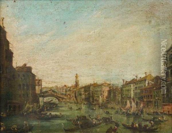 Le Grand Canal A Venise Oil Painting - Nicolo Guardi