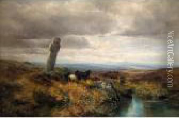 Dartmoor Ponies Oil Painting - William Widgery