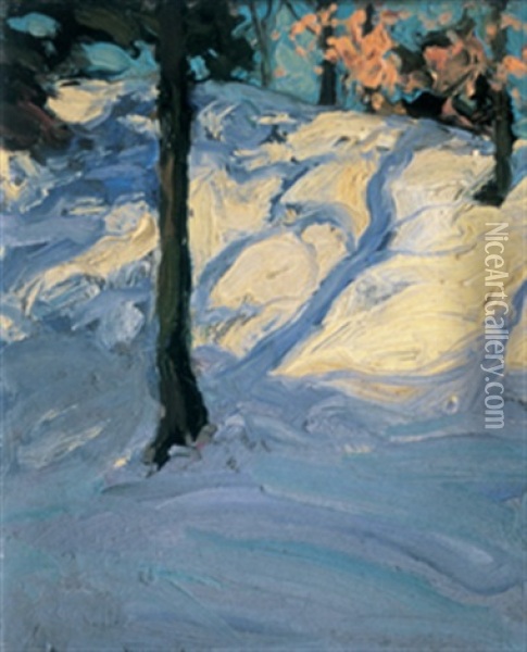 Winter, High Park, Toronto Oil Painting - James Edward Hervey MacDonald