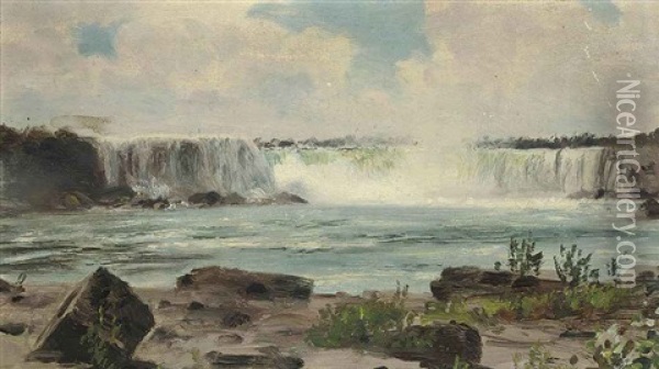 Niagra Falls Oil Painting - Henry William Banks Davis