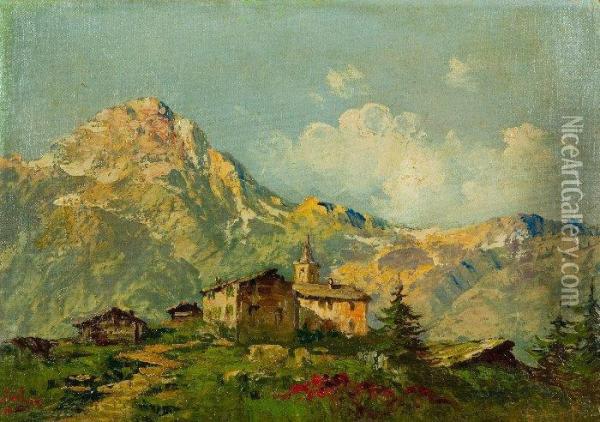 Paesaggio Montano Oil Painting - Emile Claus