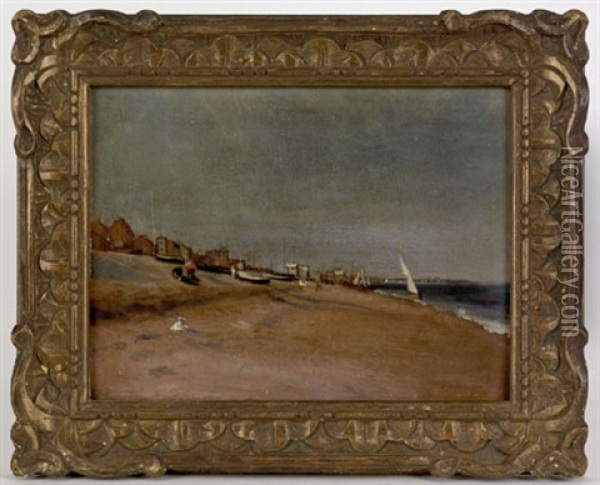Beach Scene Oil Painting - Frank Lewis Emanuel