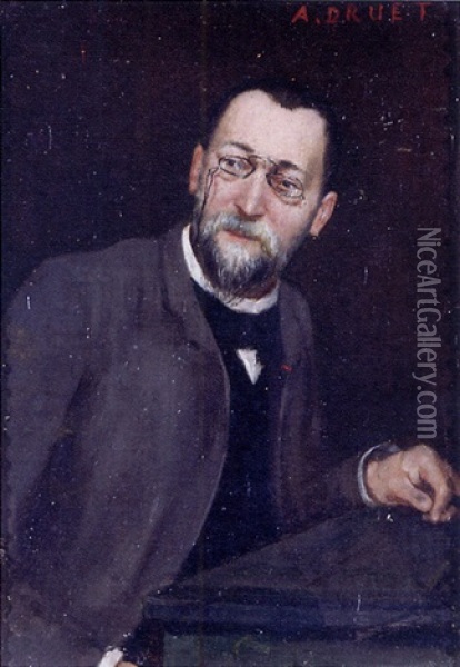 Portrait Of A Gentleman Oil Painting - Antoine Druet