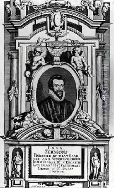 Frontispiece to Eighty Sermons Preached by that Learned and Reverend Divine John Donne Oil Painting - Matthaus, the Younger Merian