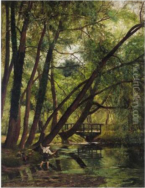 A Glade In The Phoenix Park Oil Painting - Walter Frederick Osborne