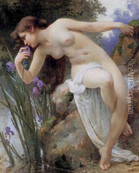 The Fragrant Iris Oil Painting - Guillaume Seignac