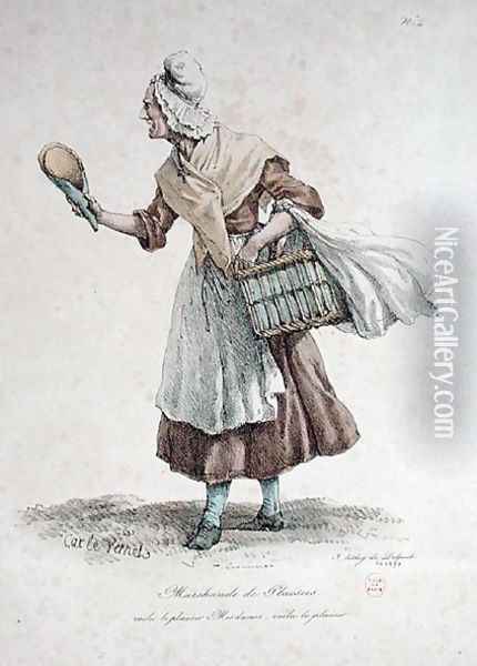 The Pastry Seller, number 4 from The Cries of Paris series, engraved by Francois Seraphin Delpech 1778-1825 Oil Painting - Carle Vernet