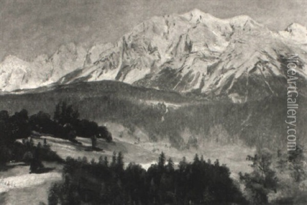 Dachsteingruppe In Der Steiermark Oil Painting - Ludwig Correggio