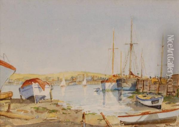 Pair Of Watercolours Oil Painting - John Powell Hunt