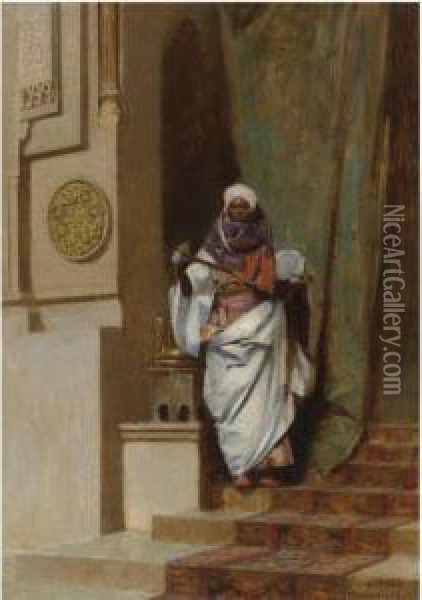 Man Of Tangiers Oil Painting - Benjamin Jean Joseph Constant
