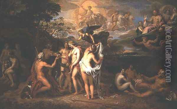The Judgement of Paris Oil Painting - Michel I Corneille