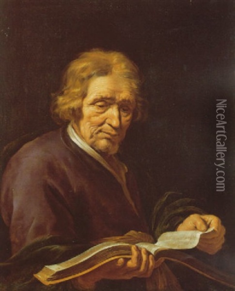 A Philosopher Oil Painting - Karel Dujardin