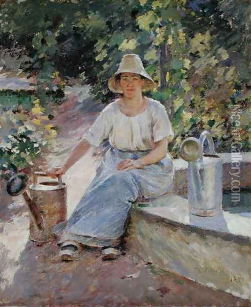 The Watering Pots, 1890 Oil Painting - Theodore Robinson