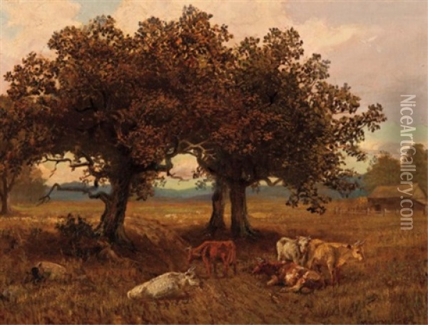 The Shade Tree Oil Painting - Thomas Mower Martin