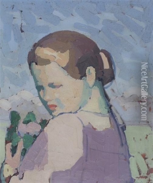 Frauenportrait Oil Painting -  Marcel-Lenoir (Jules Oury)