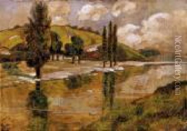Landscape Oil Painting - Hugo Scheiber