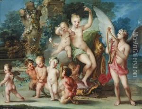 The Triumph Of Venus And Cupid Oil Painting - Ignazio Stern