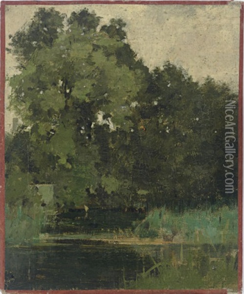 Pond (study) Oil Painting - Theodore Robinson