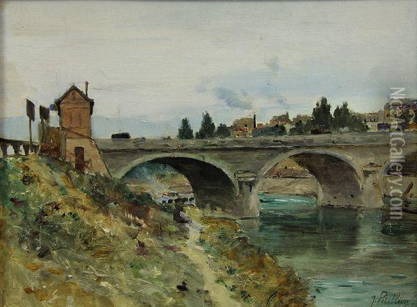 Le Pont Oil Painting - Jules Petillon