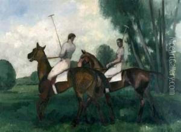  Joueurs De Polo, 1925  Oil Painting - Andre Mare