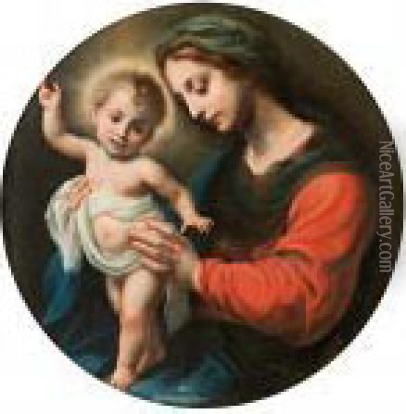 Maria Med Jesusbarnet Oil Painting - Carlo Dolci