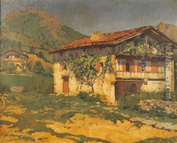 Maison Basque Oil Painting - Georges Masson