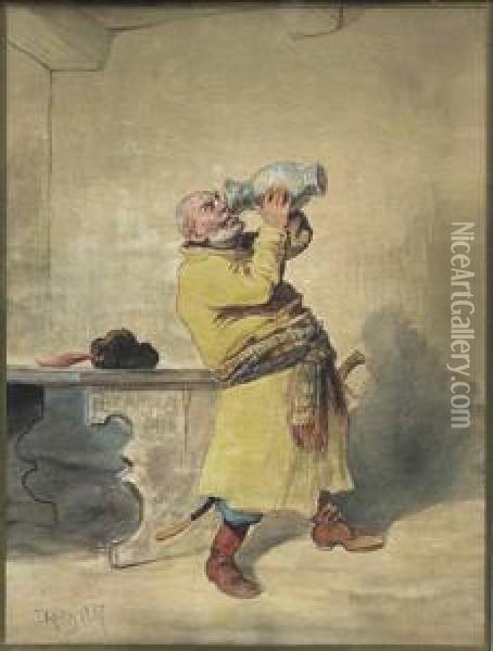 Jan Onufry Zagloba Oil Painting - Franciszek Kostrzewski